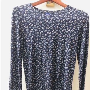 Printed long sleeve blouse women's NWOT